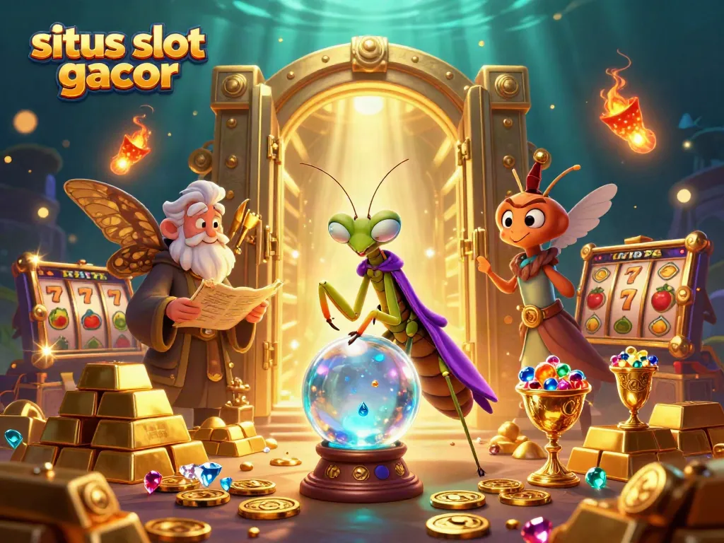 Engage in the world of situs slot gacor with mystical fortune tellers and vibrant treasures.